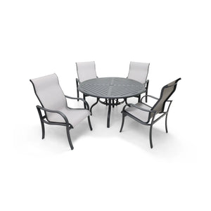 Coastline 5 Piece Graphite Dining Group - The Great Escape
