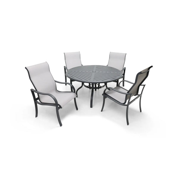 Coastline 5 Piece Graphite Dining Group - The Great Escape