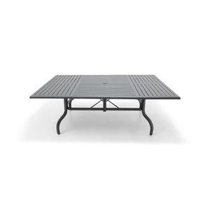 60x84 Inch Rectangle Graphite Farnham Slat Dining Table - The Great Escape