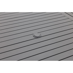 60x84 Inch Rectangle Graphite Farnham Slat Dining Table - The Great Escape
