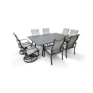 Coastline 9 Piece Graphite Dining Group - The Great Escape