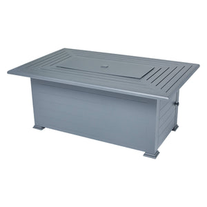 36"x58" Farnham Graphite Fire Table With Lid - The Great Escape