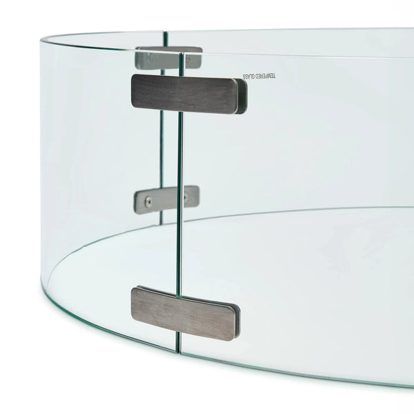 20" Round Baran Ash Glass Wind Guard - The Great Escape