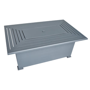 36"x58" Farnham Graphite Fire Table With Lid - The Great Escape