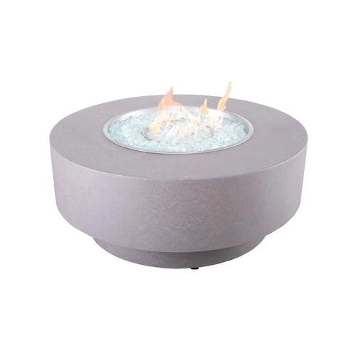 42" Faux Concrete Fire Table W/ Lid - The Great Escape