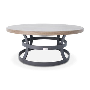 42 Inch Round Erie Etch Salvage Lumber Coffee Table - The Great Escape