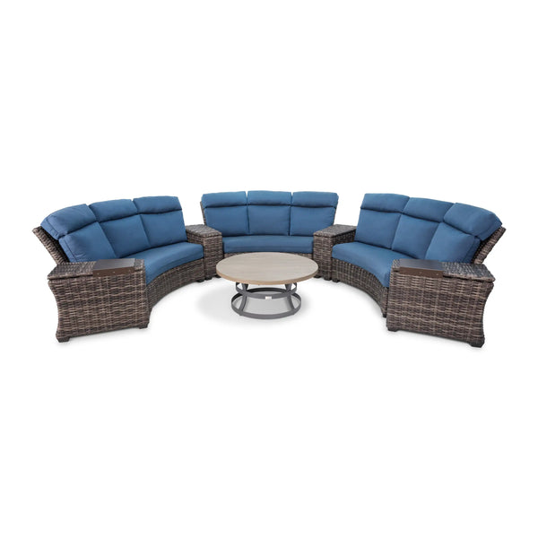 Grey Kampala 8 Piece Curved Sectional Chat Group - The Great Escape