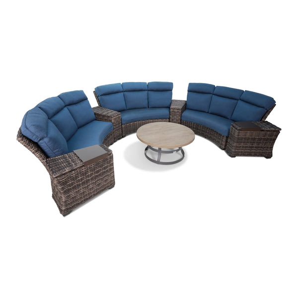 Grey Kampala 8 Piece Curved Sectional Chat Group - The Great Escape