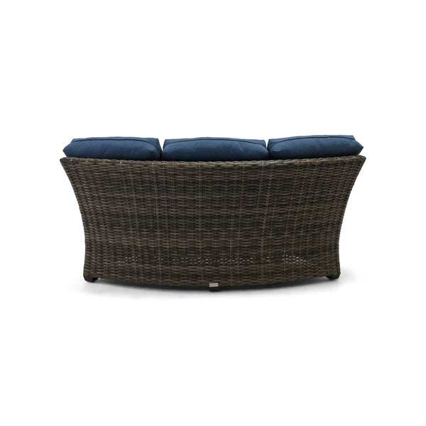 Grey Kampala Crescent Sofa Piece Lifeguard Lapis Indigo - The Great Escape