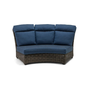 Grey Kampala Crescent Sofa Piece Lifeguard Lapis Indigo - The Great Escape