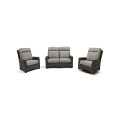Grey Kampala 3 Piece Makar Oyster Loveseat Group - The Great Escape