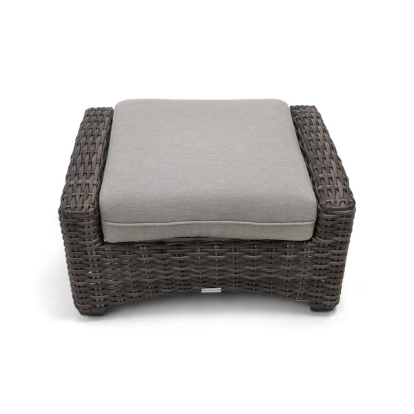 Grey Kampala Makar Oyster Ottoman - The Great Escape
