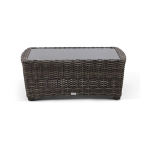 Kampala Grey 26x48 Inch Rectangle Coffee Table With Print Glass - The Great Escape