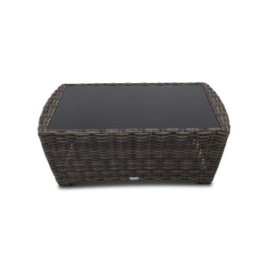 Kampala Grey 26x48 Inch Rectangle Coffee Table With Print Glass - The Great Escape