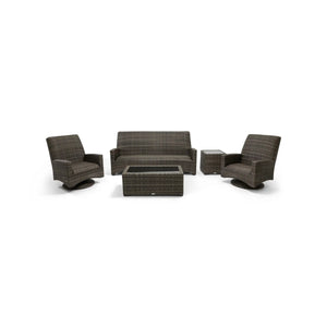 Grey Kampala 5 Piece QDF Sofa Chat Group - The Great Escape