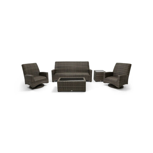 Grey Kampala 5 Piece QDF Sofa Chat Group - The Great Escape