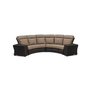 Kampala 4 Piece Mirage Latte Curved Sectional Group - The Great Escape
