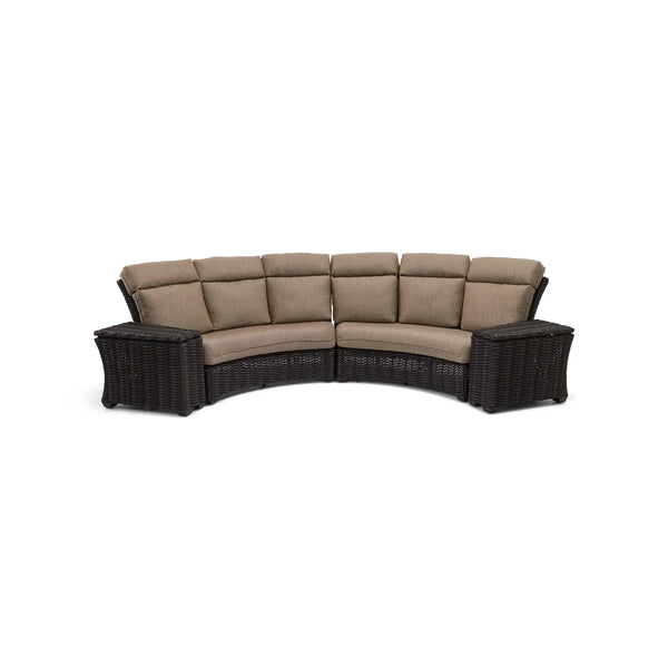 Kampala 4 Piece Mirage Latte Curved Sectional Group - The Great Escape
