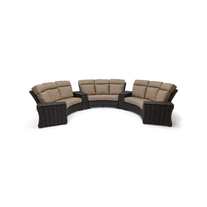 Kampala 7 Piece Mirage Latte Curved Sectional Group - The Great Escape