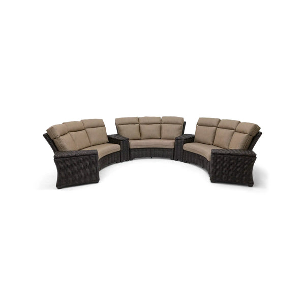 Kampala 7 Piece Mirage Latte Curved Sectional Group - The Great Escape