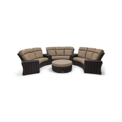Kampala 8 Piece Mirage Latte Curved Sectional Chat Group - The Great Escape