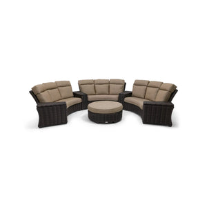 Kampala 8 Piece Mirage Latte Curved Sectional Chat Group - The Great Escape