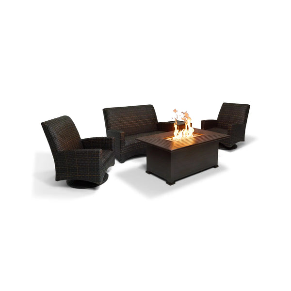 Kampala 5 Piece QDF Loveseat Firepit Chat Group - The Great Escape