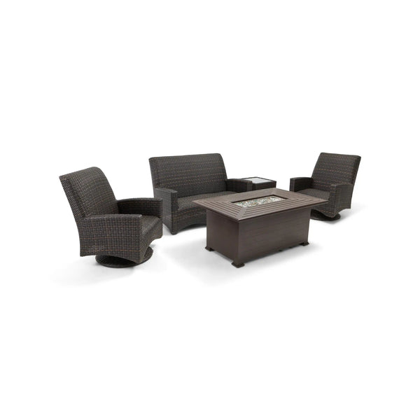 Kampala 5 Piece QDF Loveseat Firepit Chat Group - The Great Escape