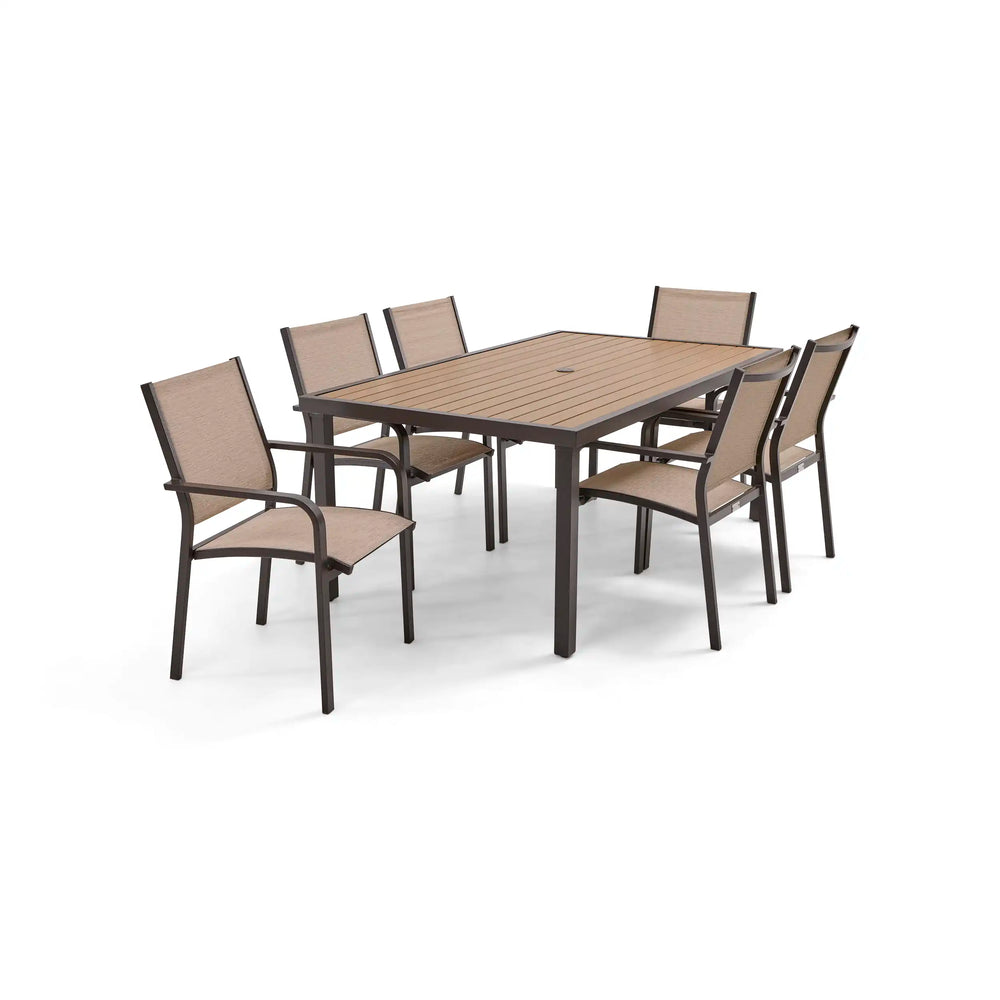 St. Kitts 7 Piece Scoria Dining Group - The Great Escape