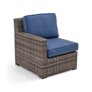 St. Kitts Grey Cushioned Right Arm Section Lifeguard Lapis Indigo - The Great Escape