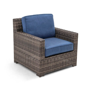 St. Kitts Grey Cushioned Lounge Chair Lifeguard Lapis Indigo - The Great Escape