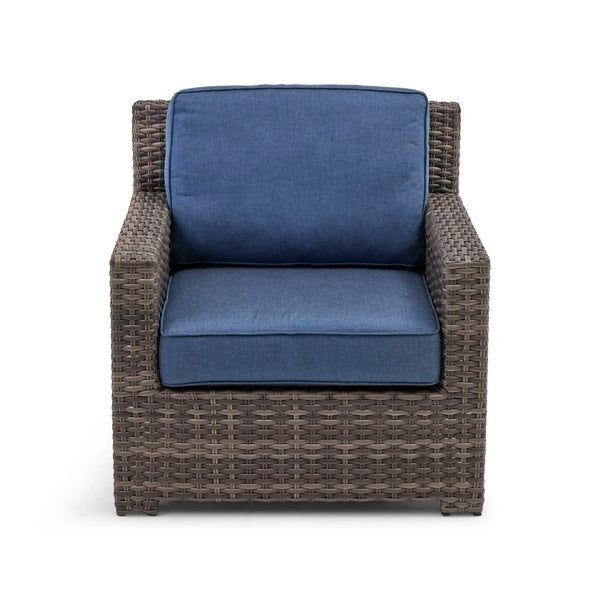 St. Kitts Grey Cushioned Lounge Chair Lifeguard Lapis Indigo - The Great Escape