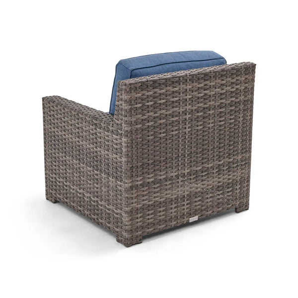 St. Kitts Grey Cushioned Lounge Chair Lifeguard Lapis Indigo - The Great Escape