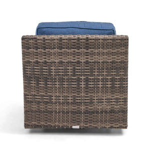 St. Kitts Grey Lifeguard Lapis Indigo Swivel Glider - The Great Escape