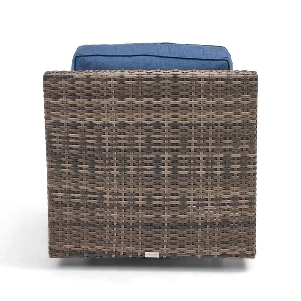 St. Kitts Grey Lifeguard Lapis Indigo Swivel Glider - The Great Escape