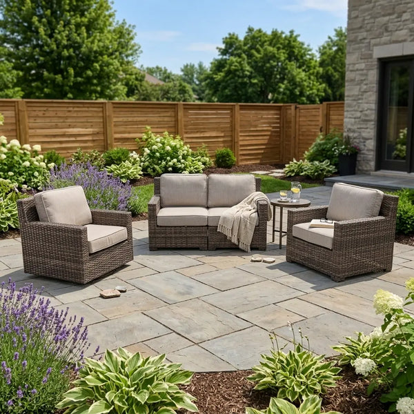 St. Kitts Grey 3 Piece Loveseat Group Makar Oyster - The Great Escape
