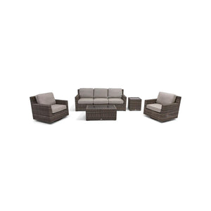 St. Kitts 5 Piece Sofa Chat Group Makar Oyster - The Great Escape
