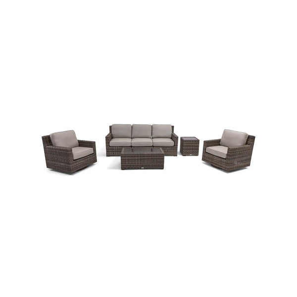 St. Kitts 5 Piece Sofa Chat Group Makar Oyster - The Great Escape