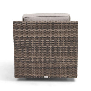 St. Kitts Grey Makar Oyster Cushioned Swivel Glider - The Great Escape