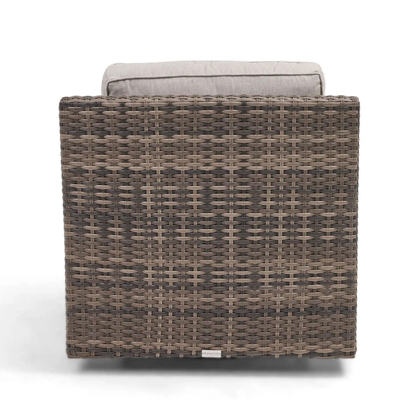 St. Kitts Grey Makar Oyster Cushioned Swivel Glider - The Great Escape