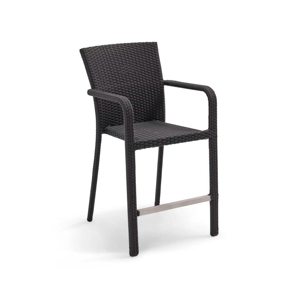 St. Kitts Woven Counter Height Stool - Roasted Pecan - The Great Escape