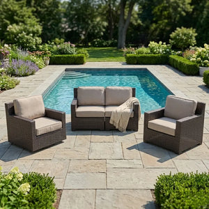 St. Kitts 3 Piece Loveseat Group Lifeguard Ostrich - The Great Escape
