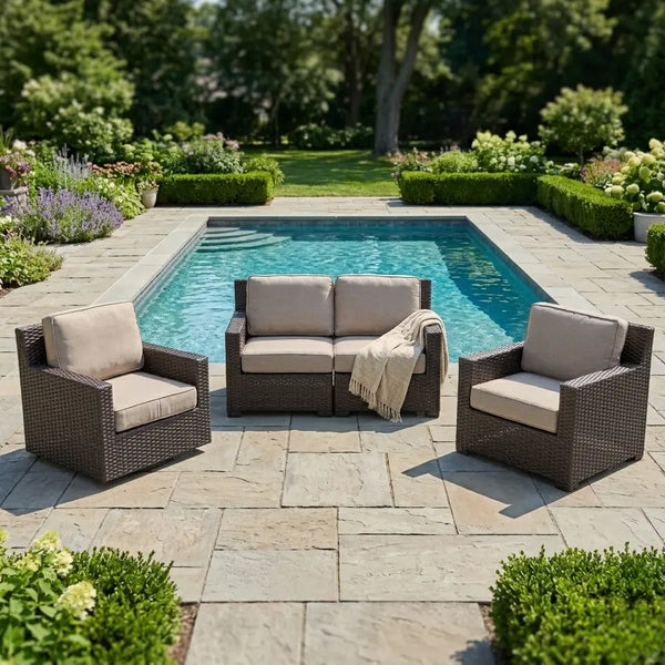 St. Kitts 3 Piece Loveseat Group Lifeguard Ostrich - The Great Escape