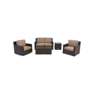 St. Kitts 5 Piece Loveseat Chat Group Mirage Latte - The Great Escape