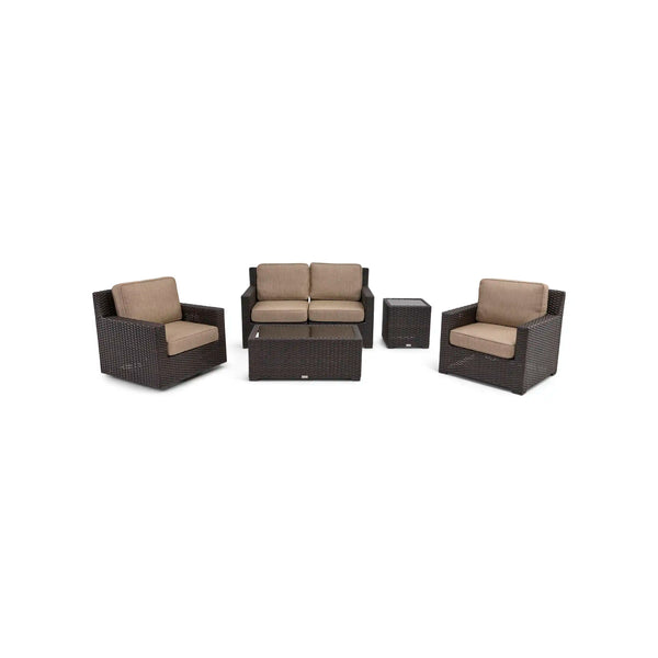 St. Kitts 5 Piece Loveseat Chat Group Mirage Latte - The Great Escape