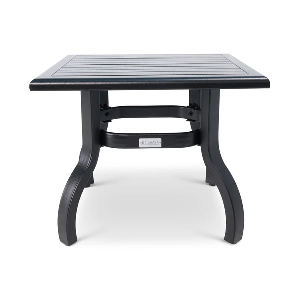23 Inch Square Black Farnham Slat Coffee Table - The Great Escape