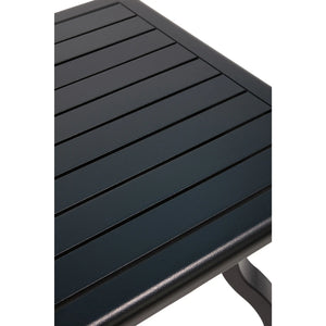 23 Inch Square Black Farnham Slat Coffee Table - The Great Escape