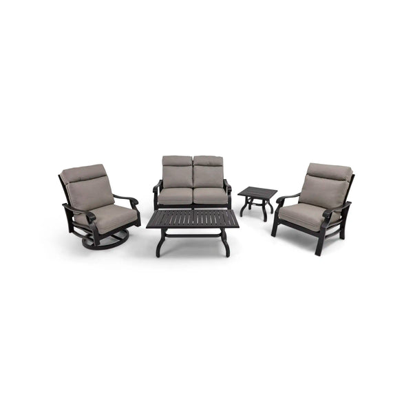 Stirling 5 Piece Makar Oyster Loveseat Chat Group - The Great Escape