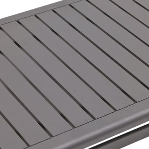 26x48 Inch Rectangle Graphite Farnham Slat Coffee Table - The Great Escape