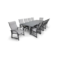 Wakefield 11 Piece Sling Dining Group W/ 44"x112" Rect. Table - The Great Escape